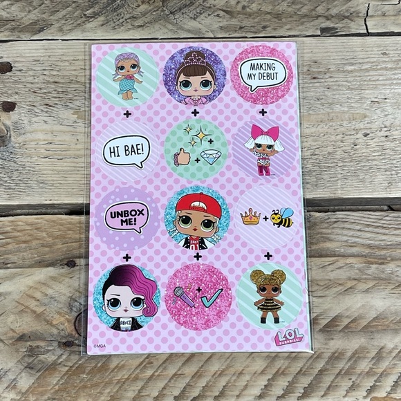 3x L.O.L. Surprise Stickers Sheet 2019 OMG Doll Letters Alphabet Scrapbook Craft - Picture 2 of 8